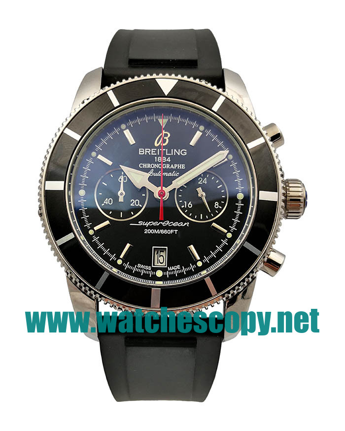 UK AAA Quality Breitling Superocean Heritage A23370 Fake Watches With Black Dials For Sale