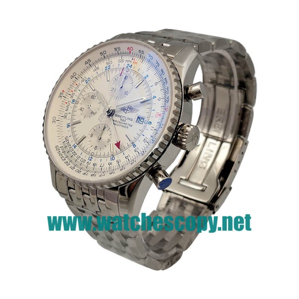 UK Best 1:1 Breitling Navitimer World A24322 Fake Watches With White Dials For Sale