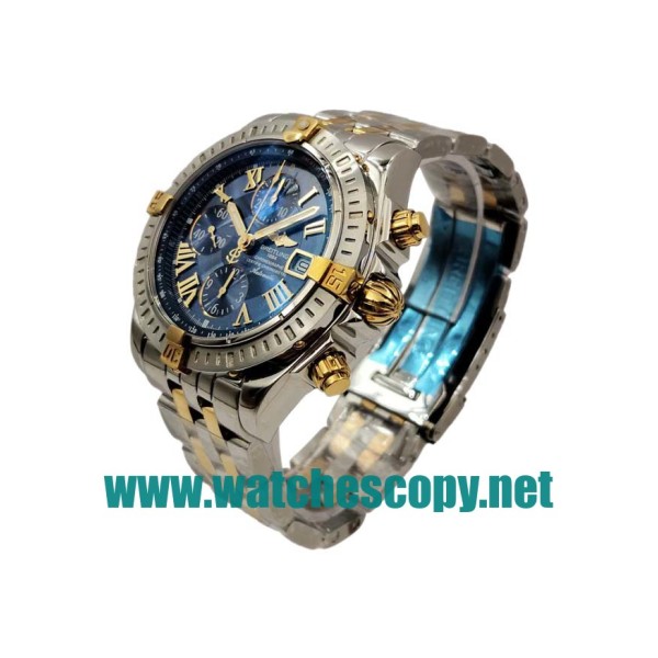 UK Swiss Made Breitling Chronomat Evolution B13356 Replica Watches With Blue Dials For Men