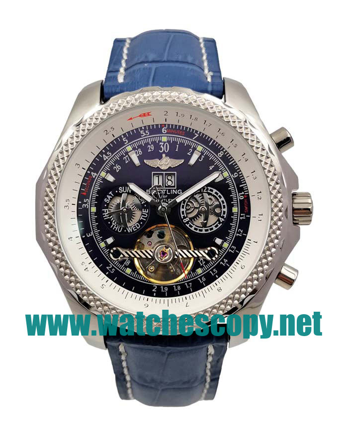 UK Top Quality Breitling Bentley Mulliner Tourbillon Replica Watches With Blue Dials For Men