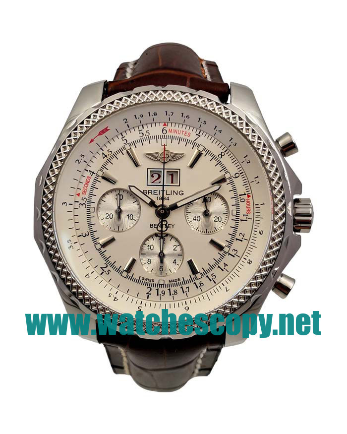 UK Best 1:1 Breitling Bentley 6.75 A44362 Fake Watches With White Dials For Sale