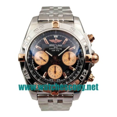 UK Top Quality Breitling Chronomat IB0110 Replica Watches With Black Dials For Men