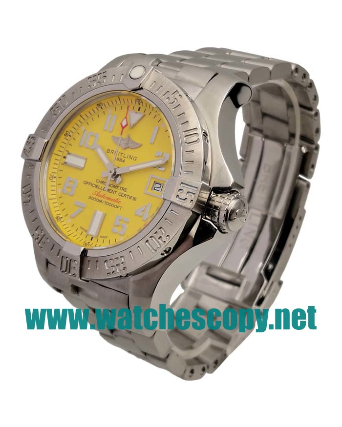 AAA Quality Breitling Avenger Seawolf A17331101I1A1 Replica Watches With Yellow Dials For Men
