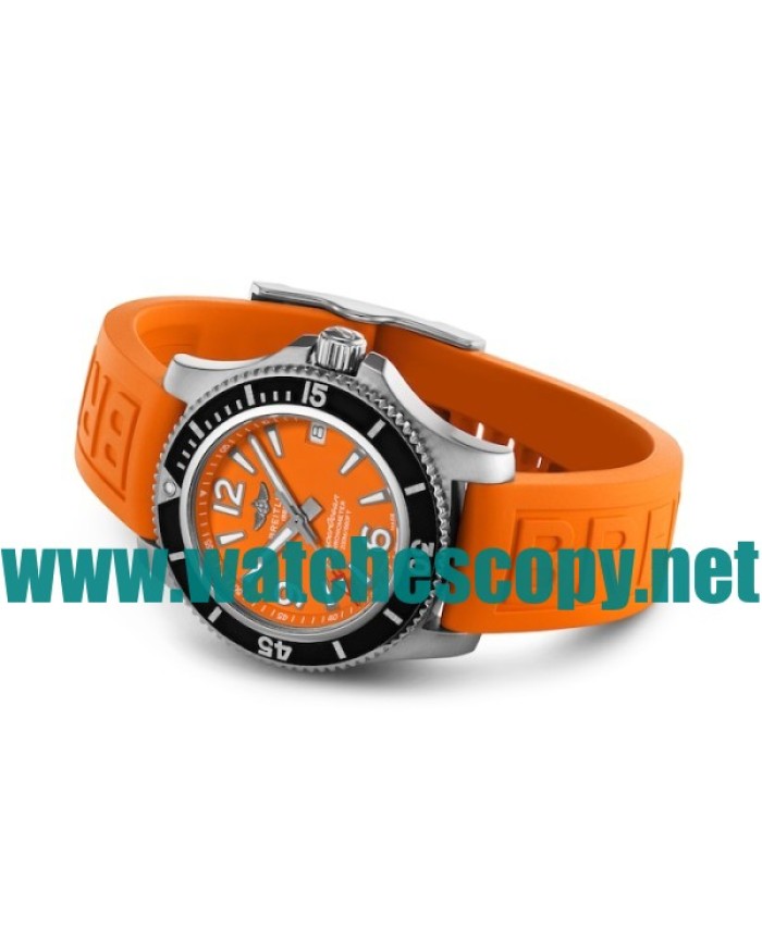 UK Best 1:1 Breitling Superocean A17316D71O1S1 Replica Watches With Orange Dials For Women