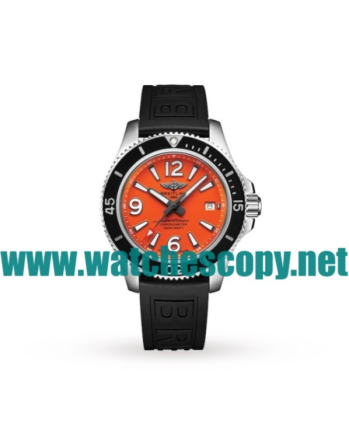 UK High Quality Breitling Superocean  A17366D71O1S2 Fake Watches With Orange Dials For Men