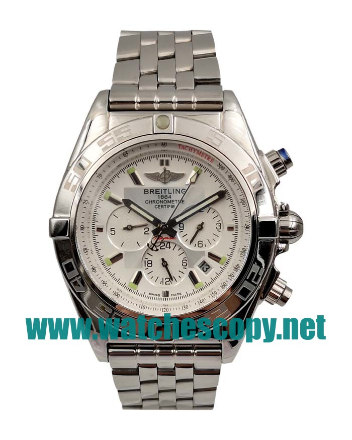 UK Cheap Breitling Chronomat AB011012 Replica Watches With Silver Dials For Sale