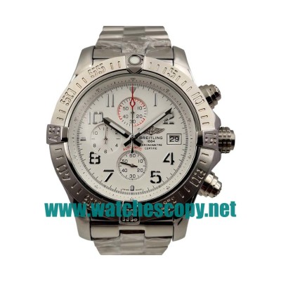 UK High Quality Breitling Super Avenger A13370 Fake Watches With White Dials For Sale