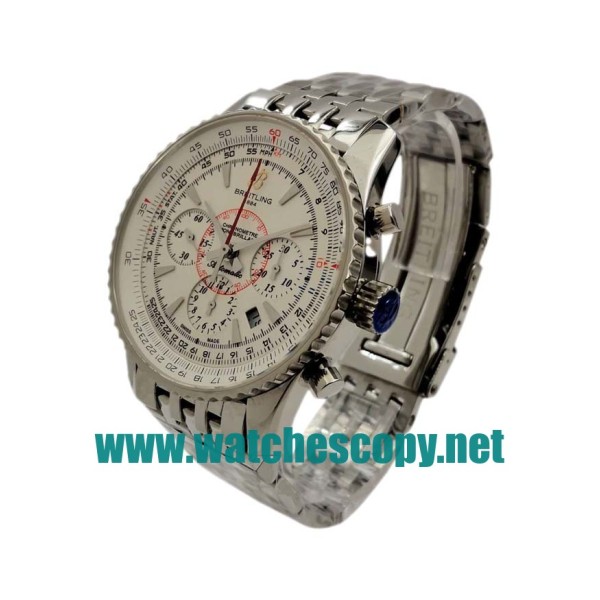 UK 42 MM Swiss Movement Breitling Montbrillant A41330 Replica Watches With White Dials For Men